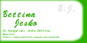 bettina jesko business card